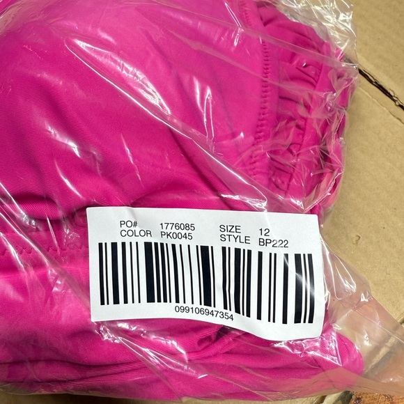 NEW J. Crew Pink Ruched Ruffle one-piece swimsuit - size 12 - Picture 8 of 10